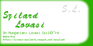 szilard lovasi business card